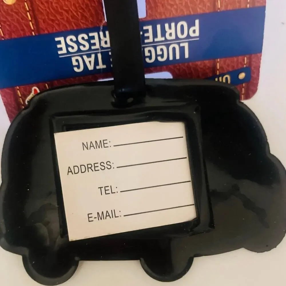 NWT On The Go Luggage Tag VW Bus With Surf Board On Top